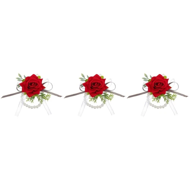 3x Aniversario Compromiso Rosa Pulsera Novia Flor