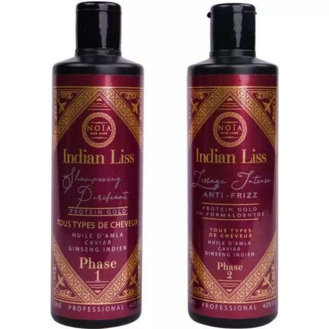 Lissage Noia Hair - Indian Liss -Huile D'amla,Caviar & Ginseng Indien -2*200 Ml.
