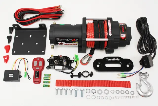 Terrafirma X4000 12v Electric Winch, 4000lb, ATV, Trailer, Boat 4x4 Recovery