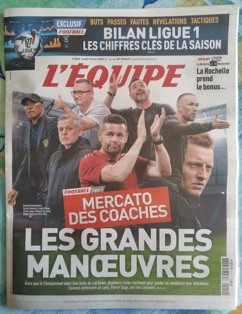 Journal L'Equipe N°25849 Du 25 Mai 2025 - Unes PSG, Roland Garros, Nadal - Neuf