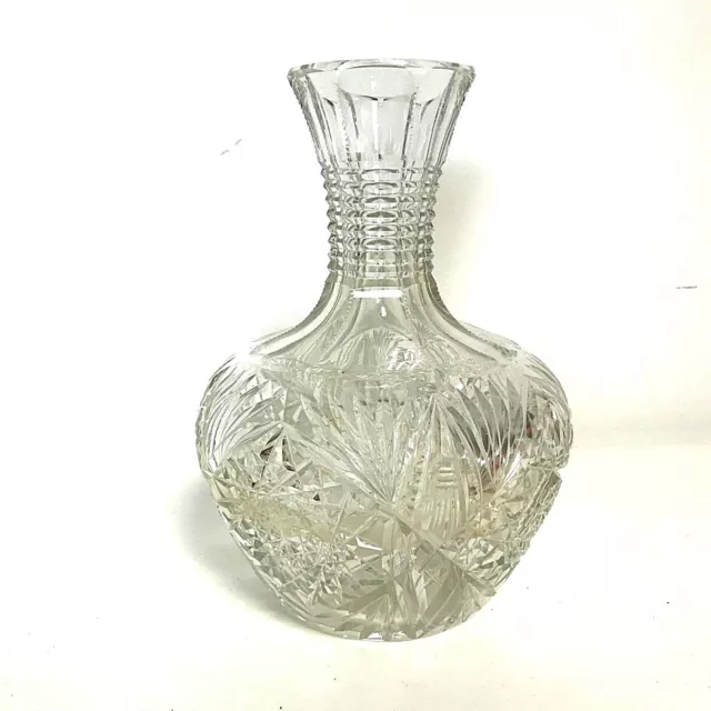 American Brilliant Period ABP Cut Glass Bud Vase 8.5" Tal