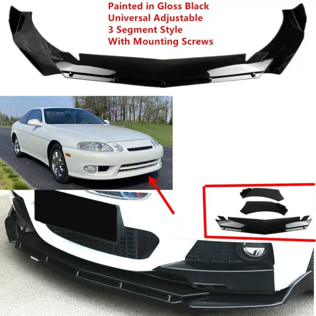 Add-on Universal For Lexus SC400 SC300 1992-2000 Front Lip Splitter Glossy Black