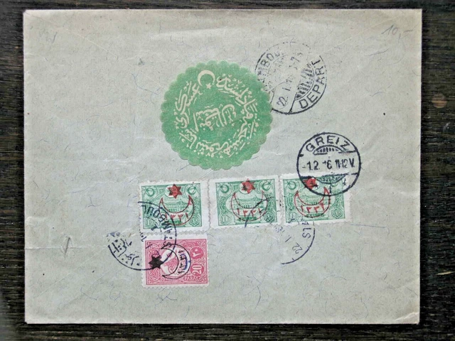 R-Brief - Türkei - Istanbul - CONSTANTINOPLE-GREIZ - 1916
