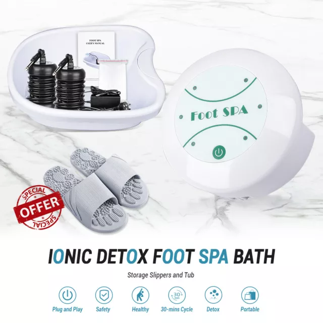 Ionic Foot Spa Bath Detox Machine Ion Heavy Metal Detox Cleanse System Home Use