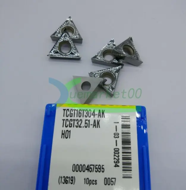 10Pcs New Korloy TCGT16T304-AK CNC Carbide inserts Cutter blade TCGT32.51-AK