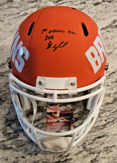 Baker Mayfield Signed "1St Overall Pick 2018" F/S Riddell Helmet Jsa Browns