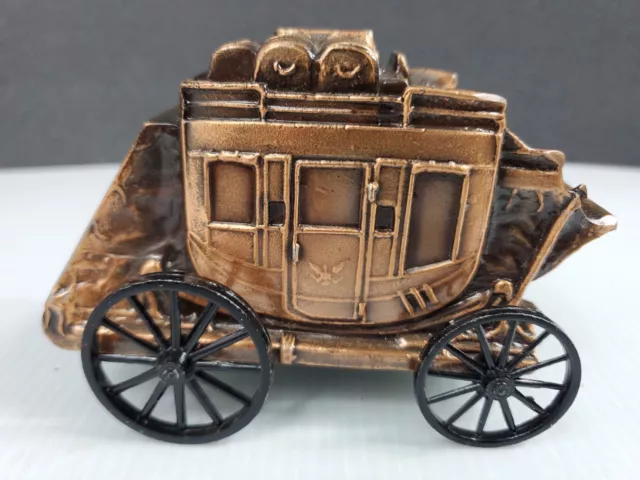 Continental Bank Trust Co. Cast Metal Promo Stage Coach Bank As Is 5x4x3 Box 26
