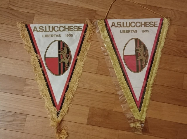 Lotto Gagliardetti Lucchese Set Pennants Fanion Wimpel Maglia Lucchese Collezion