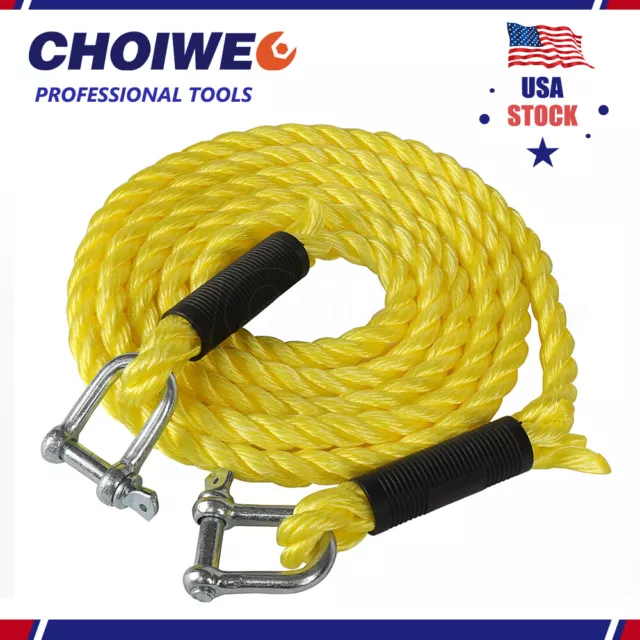 Nylon Tow Strap 13'x1.25"(11000Lbs)Tow Recovery Rope with Hook for Truck ATV SUV