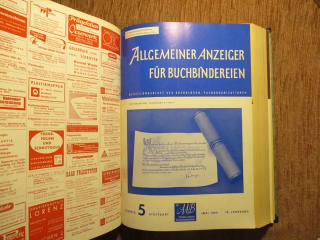 AAfB BUCHBINDER ANZEIGER Jg.1965 BUCHBINDER Bookbinding HANDEINBAND Buchbinderei 7