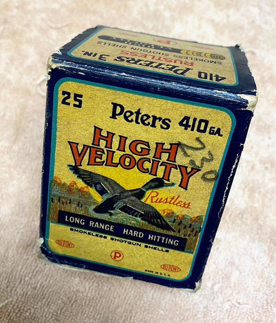 PETERS 410 GA High Velocity Long Range Hard Hitting Shotgun Shell Box