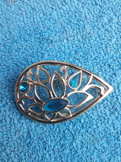 Vintage Broche Bala Boosté Paris New York Crocodile Argenté