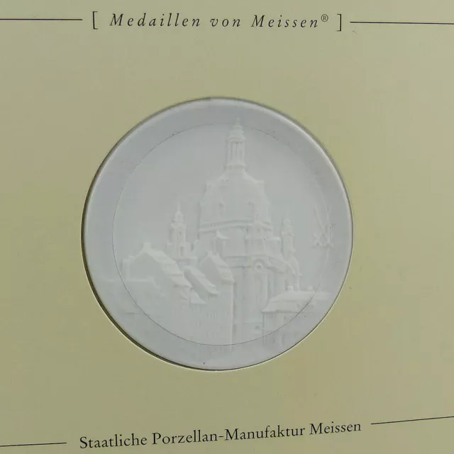 Meissen Porzellan Medaille Thaler Städtemedaille Dresden