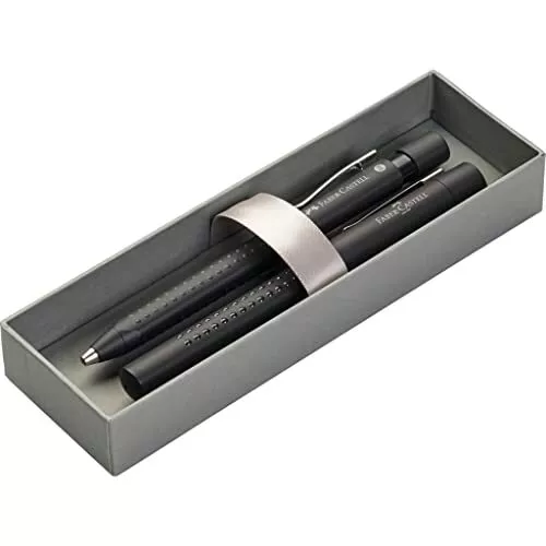 Faber-Castell 140983 - Set cadeau Grip 2011 stylo plume et stylo bille noir