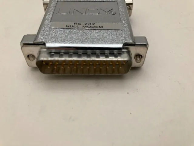 Lindy RS232 25 Way Male to Female Null Modem Adapter
