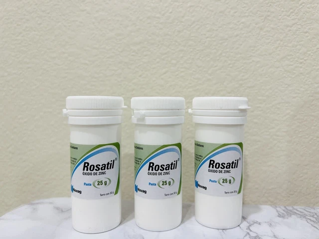 3X ÓXIDO DE ZINC ROSATIL 30 g each. PASTA OXIDO DE ZINC ROSATIL