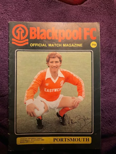 Blackpool v Portsmouth Division 3 Programme 30 August 1980