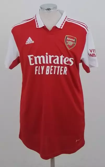 Adidas Men's Football Shirt Size L  Arsenal Red Short Sleeve Used F1