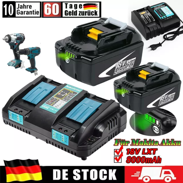 Für Original Makita Akku 18V 6Ah 8Ah BL1860B BL1850B BL1840B BL1830B / Ladegerät