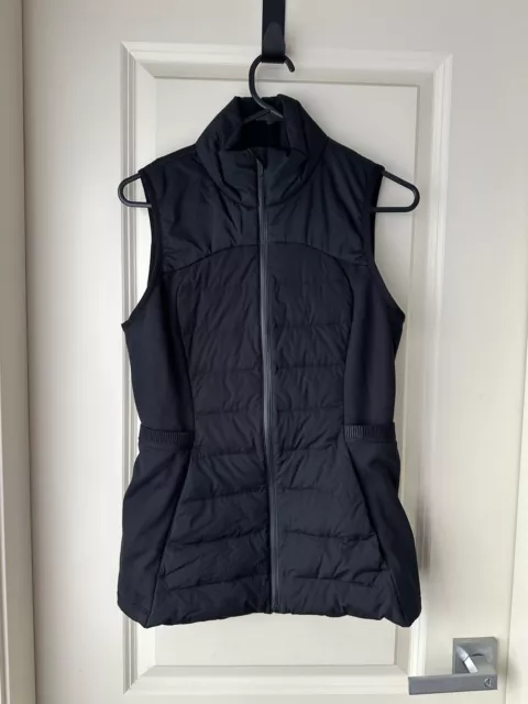 Lululemon Size CAN 6/ AU 10 Down For It All Black Vest Like New!
