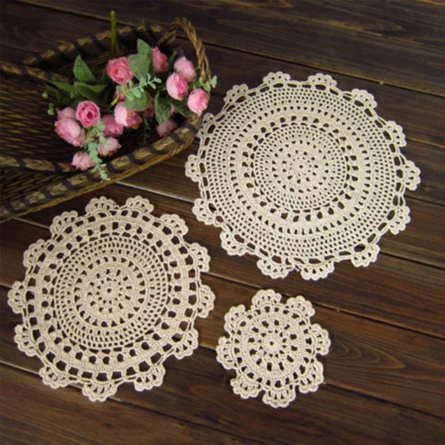 Décoration Nappe Millésime Crochetage Pointe Coton Set de Table Tableau Tissu