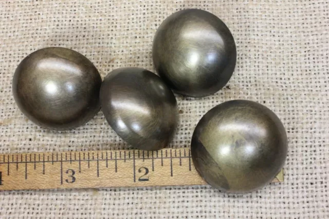 4 Old Brass Tacks 1 1/4” Large Head Patina Tarnished Vintage 1957 Furniture Feet