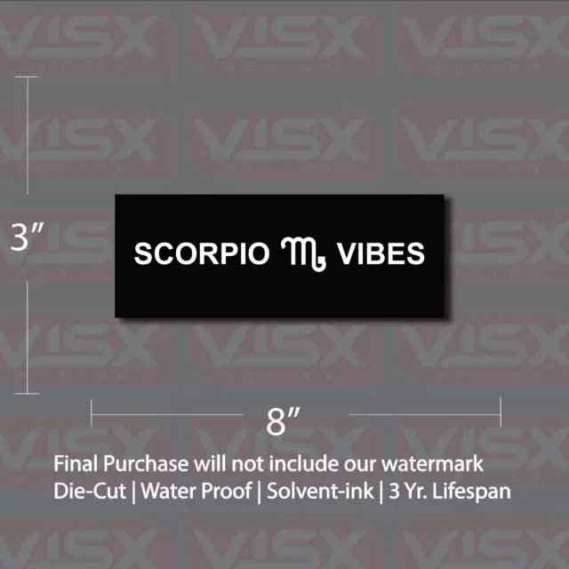 Scorpio Vibes zodiac MAGNET or Bumper Sticker Car tailgater water sign horoscope