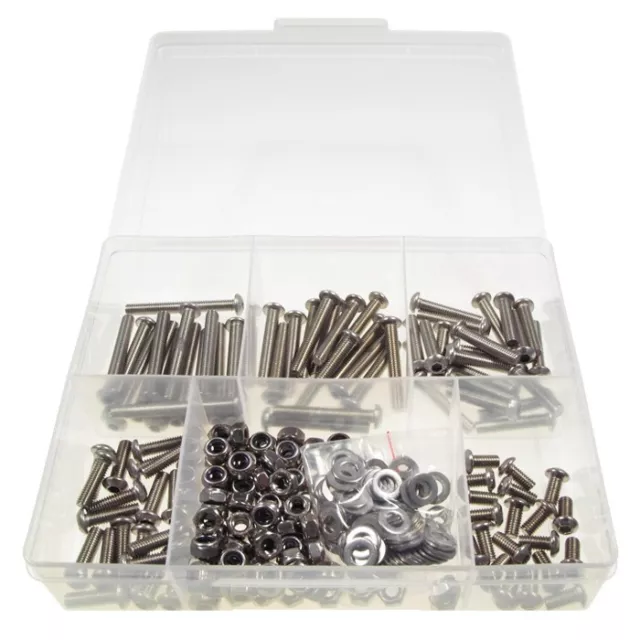 Qty 1 Assortment Kit 270 Piece M6 Button Socket Nut Washer Stainless 304 #206