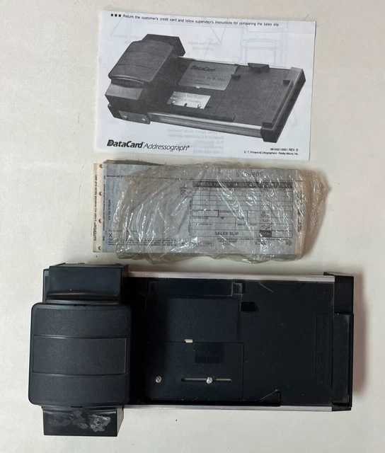 DataCard Vintage Addressograph Manual Credit Card Machine