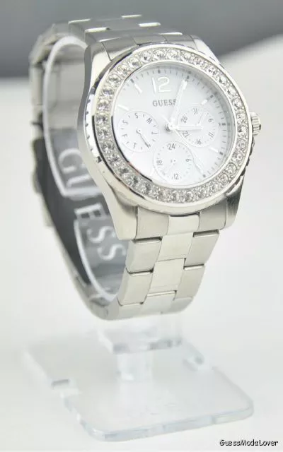 FREE Ship USA Watch GUESS Silver Steel Multifunction Ladies New U11052L1 Prime