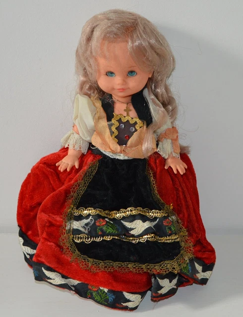 Poupée Ancienne Mulâtre Habillée Créole - 36 Cm, Vintage, Occasion
