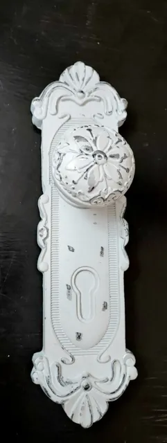 Victorian Doorknob Wall Coat Hook Jewelry Hanger Shabby Cottagecore Chic White