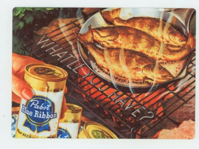 Pabst Blue Ribbon Beer - Metal Beer Sign - Fish Fry - What'll You Have - PBR