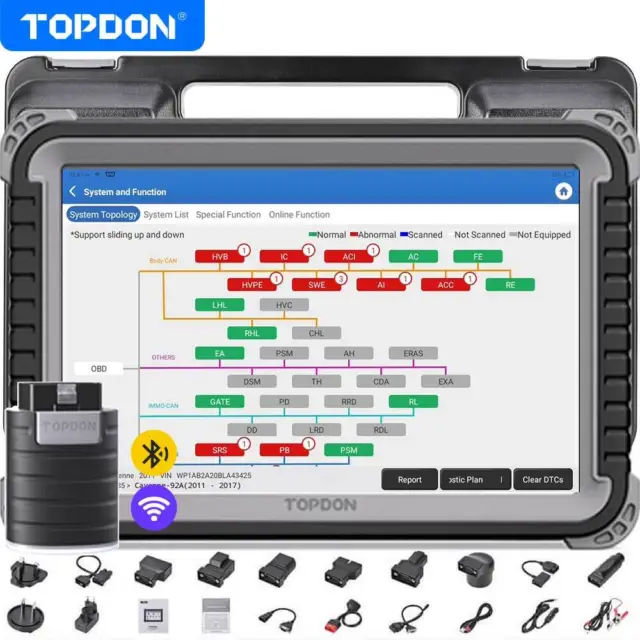 2024 Topdon Phoenix Plus Elite Car OBD2 Scanner Diagnostic Tool Key Coding TPMS