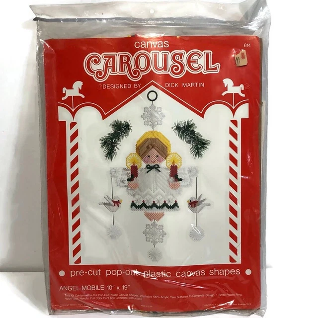 NUEVO Leisure Arts Navidad Ángel Móvil Lona Kit 614 10""x19"" Martin