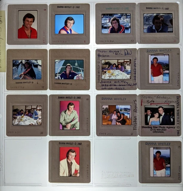 Dw4-475 Tristan Rogers Lot (14) 35Mm Orig Slide Via Dianna Whitley