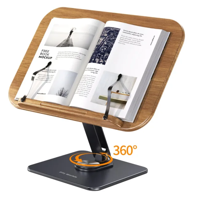 Bookstand for Large Textbooks , Cookbook Holders for Kitchen Counter , Rotatable