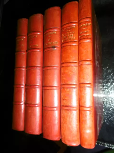 Rene Boylesve-Lot De 5 Volumes En Reliures Homogene-1899-1926