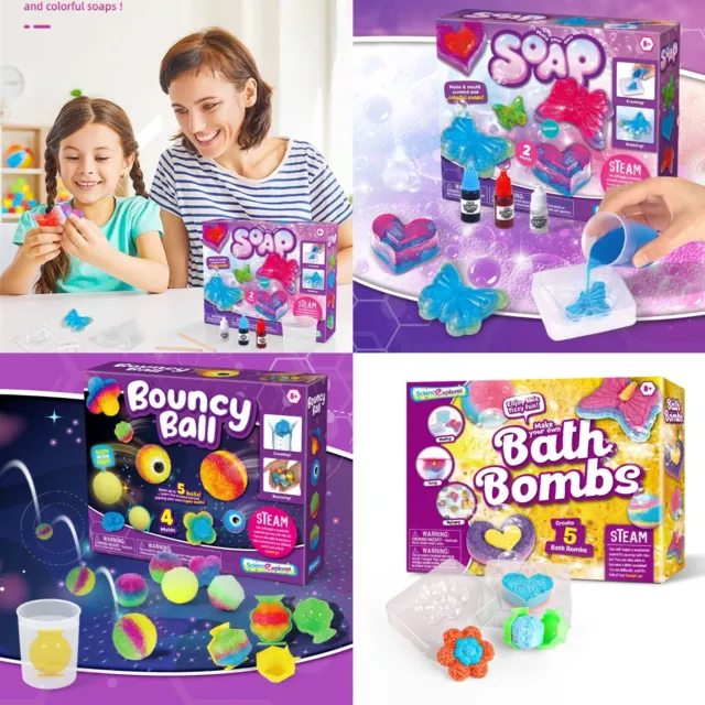 Soap/Bath Bomb/Bouncy Ball Making Kit Kids Science Explore Xmas Gift Au Stock