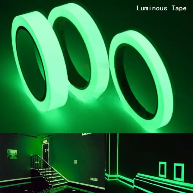 Glow In The Dark Sticky Tape Saftey Tape SelfAdhesive Luminous Film Sticker Roll