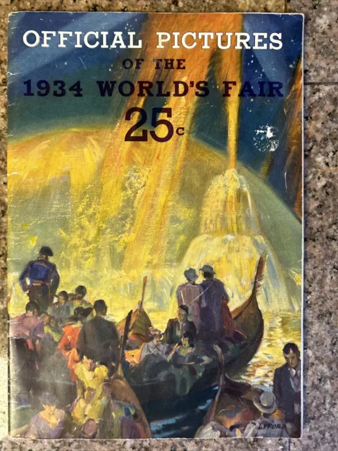 Vtg Century Of Progress Chicago Worlds Fair - 1934 Official Pictures Booklet