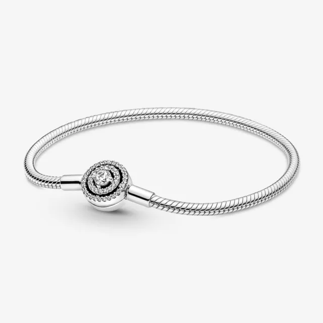 Pandora Bracelet Moments Corona 590038C01-19 Blanc Pierres Recouvert