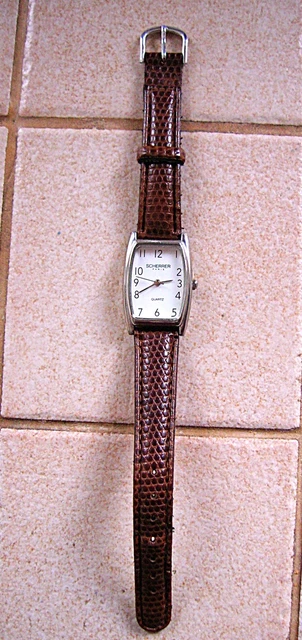 Montre Femme Jaquet Girard - Quartz Suisse, Boîtier Acier Et Bracelet Cuir Noir