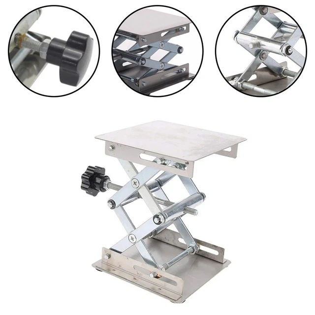 Supporto di sollevamento lavorazione legno con bilancia e campo di sollevamento 45 150 mm