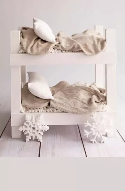 Baby Zwillinge Bett Fotoshootings in weiß Puppen bett 