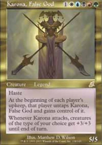 1X KARONA, FALSE God Heavy Play, English Scourge MTG Magic