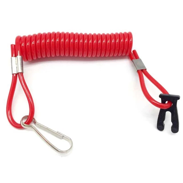 Outboard Engine Motor Lanyard Stop Switch Safety Tether Cord