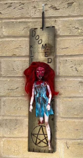 OOAK Creepy Doll Haunted Horror Zombie Gothic Possessed "DOOMED" Fashion doll