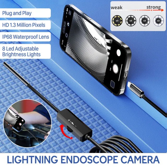 USB Endoscope Camera, Waterproof Borescope, 5.5mm Snake Inspection Camera,  Lens Endoscope Inspection Camera-Android Use 