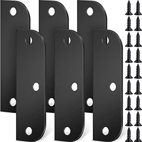 6 Pcs Door Hinge Filler Plates Kit 3.5 Inch with 5/8 Inch Stainless Steel Hin...